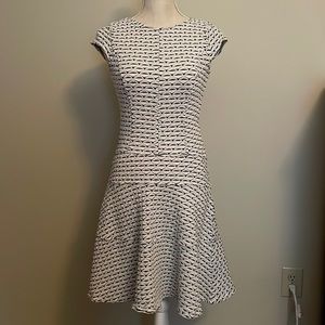 Sharagano fit and flare midi dress - size 4P